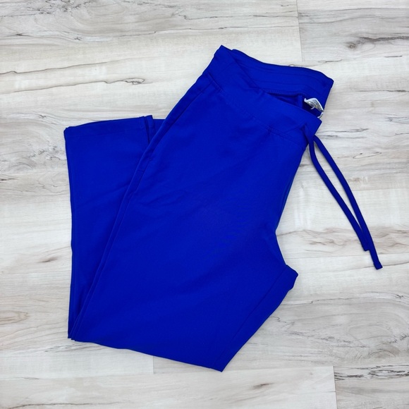 Mandala royal blue Scrub Pants Bottoms only Sz Petite Large New with tags - Picture 3 of 5